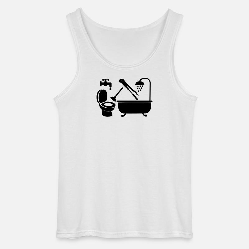 Logo Klempnerfirma - Gildan Männer Tank Top - Weiß