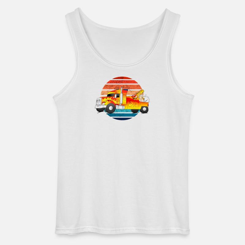 Abschleppwagen Abschleppdienst Abschlepper LKW - Gildan Männer Tank Top - Weiß