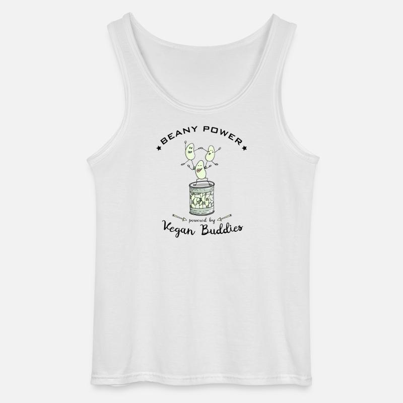 Bohnen Soja vegane Proteine - Gildan Männer Tank Top - Weiß