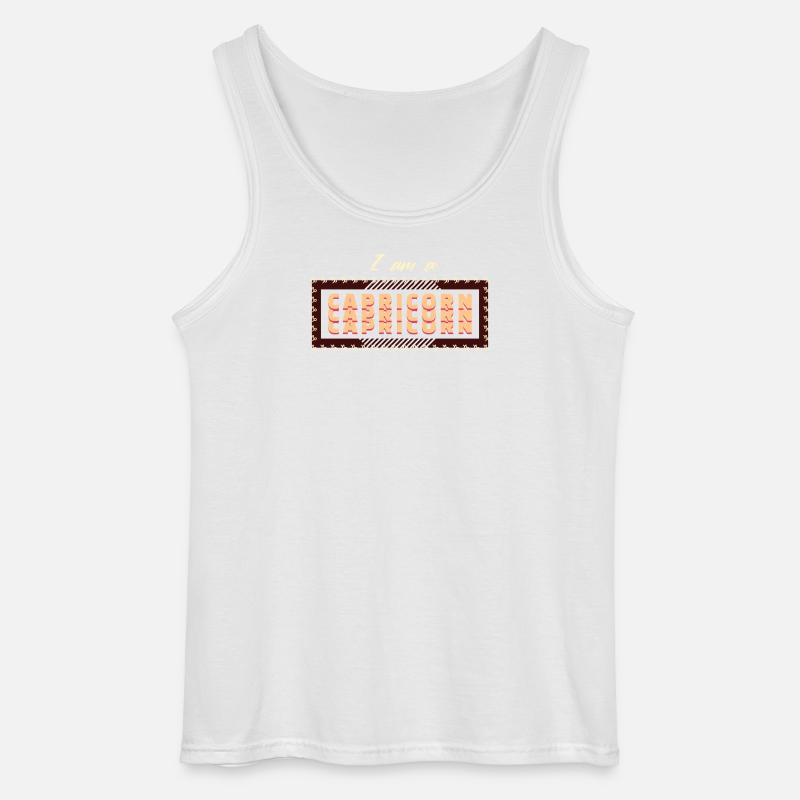 Steinbock Sternzeichen Cool Statement Horoskop - Gildan Männer Tank Top - Weiß