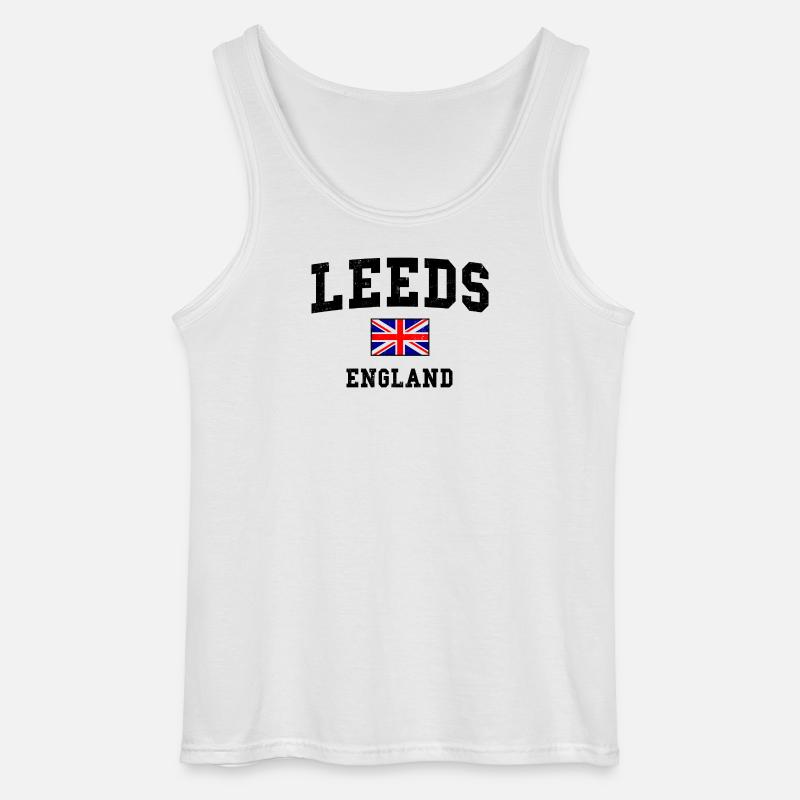Conception du drapeau de Leeds, Angleterre - Débardeur Gildan Homme - blanc