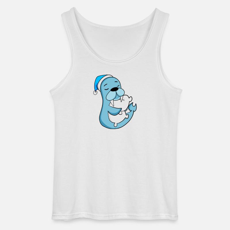 Seelöwe - Gildan Männer Tank Top - Weiß