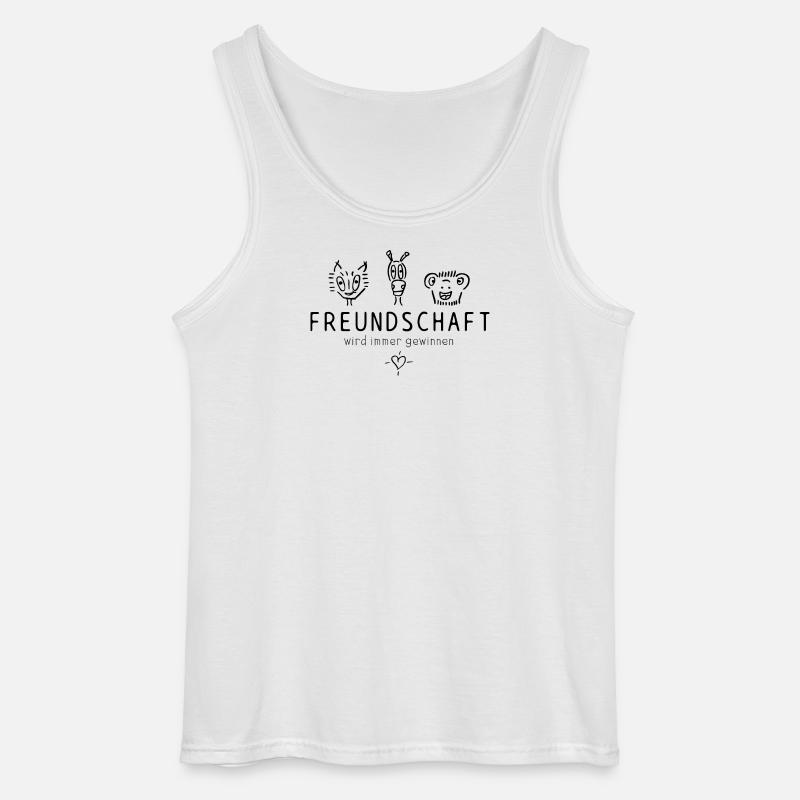 "Freundschaft wird immer gewinnen", schöner Spruch - Gildan Männer Tank Top - Weiß