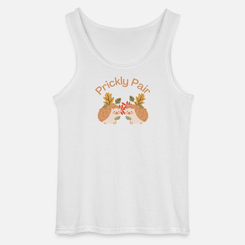 Prickly Pair - Hedgehog Lovers - Gildan Männer Tank Top - Weiß