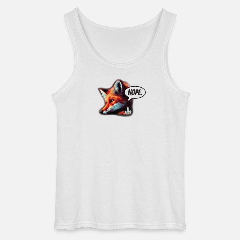 Fuchs Nope - Gildan Männer Tank Top - Weiß