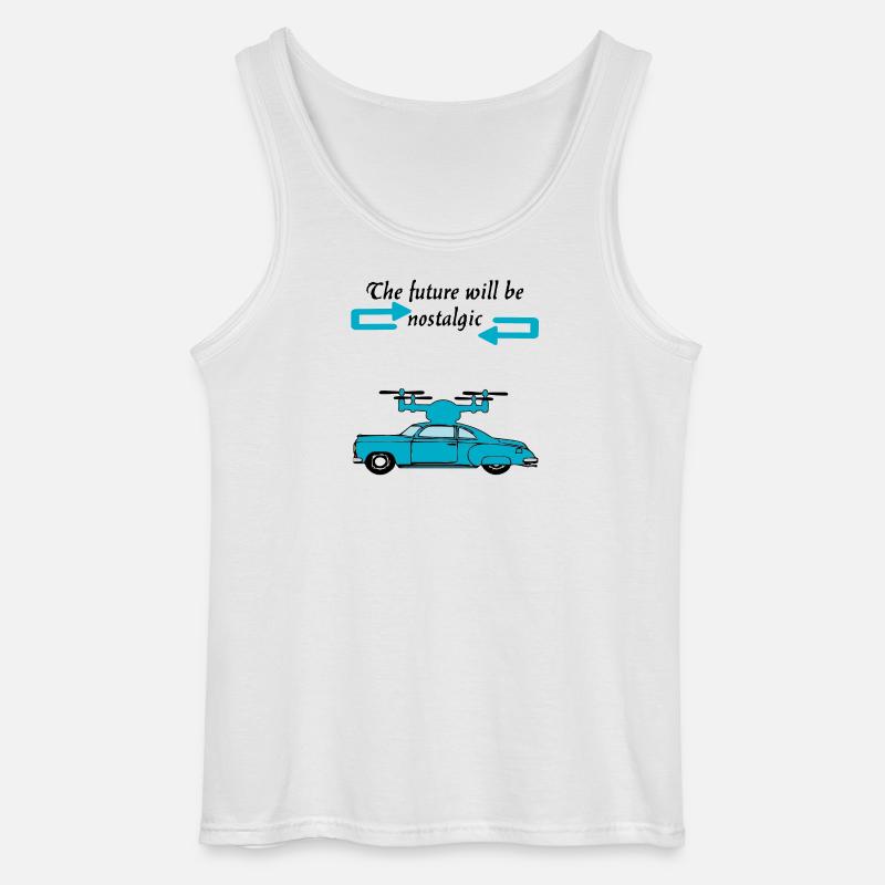 Der Futur wird nostalgisch sein - Gildan Männer Tank Top - Weiß
