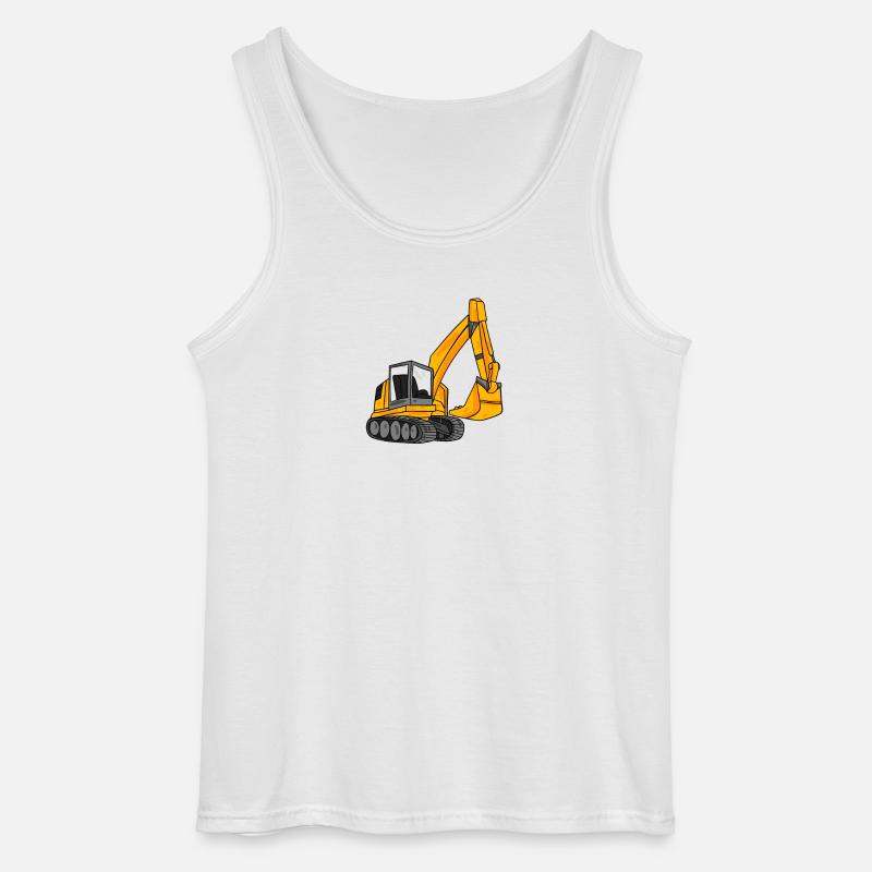 Bagger Baggerfahrer Geschenk - Gildan Männer Tank Top - Weiß