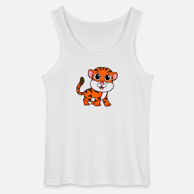 Tiger - Gildan Männer Tank Top - Weiß