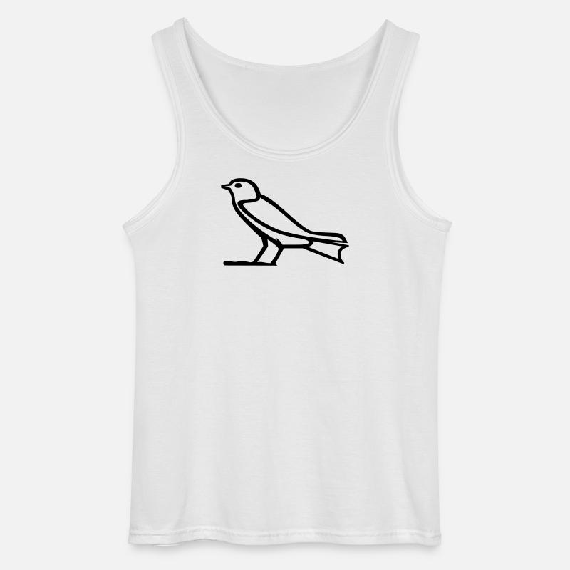 Vogel-Hieroglyphe - Gildan Männer Tank Top - Weiß