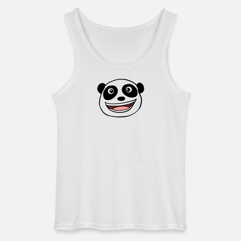 Panda Kopf - Gildan Männer Tank Top - Weiß