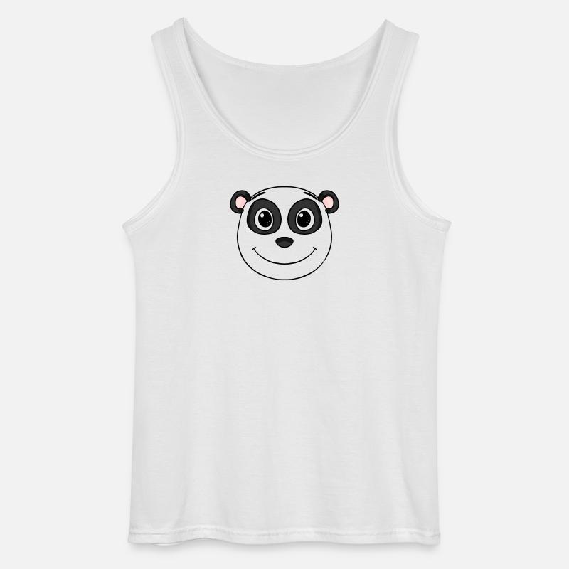 Panda Kopf Bär Niedlich - Gildan Männer Tank Top - Weiß