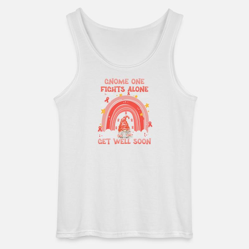 Gnome One Fights Alone Gebärmutterkrebs - Gildan Männer Tank Top - Weiß