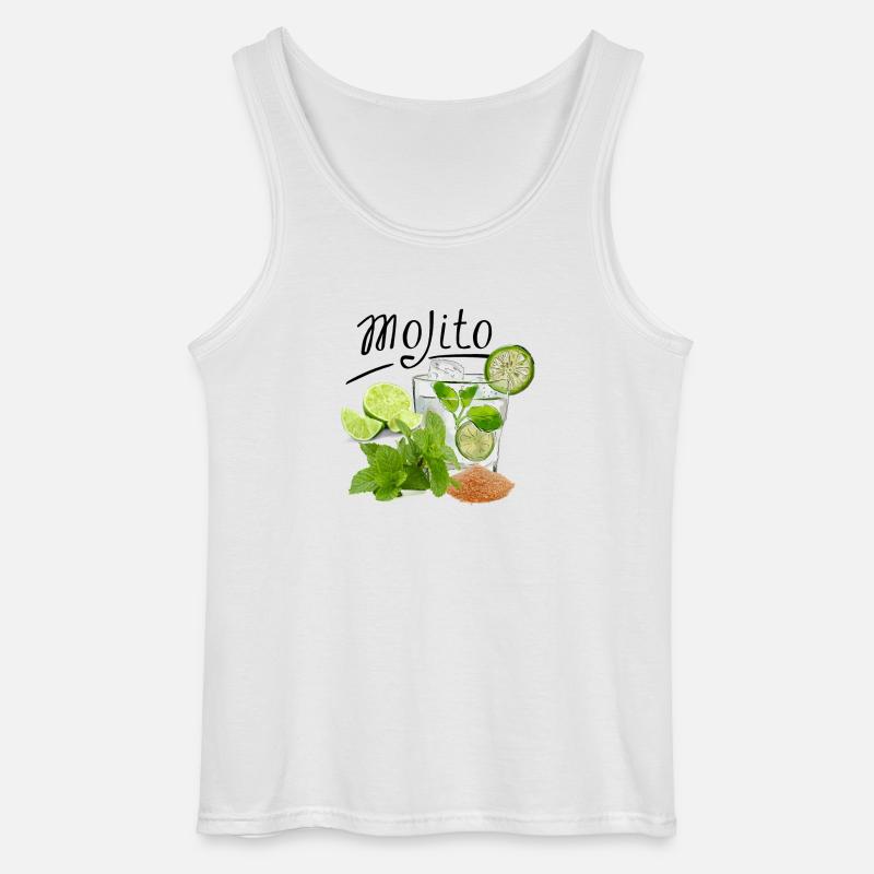 Mojito Drink ART - Gildan Männer Tank Top - Weiß