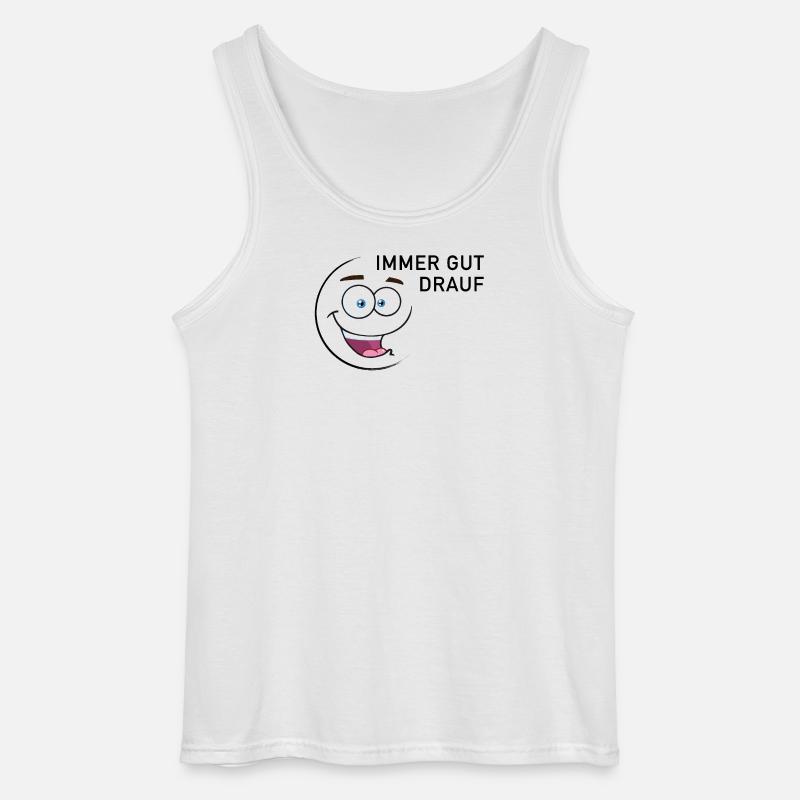 Immer gut drauf | smiley - Gildan Männer Tank Top - Weiß