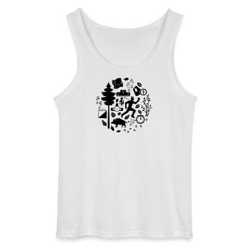 Orientierungslauf [4] [orienteering] [V] - Gildan Männer Tank Top - Weiß - Vorne - AI Model Male 185 dark (185cm)