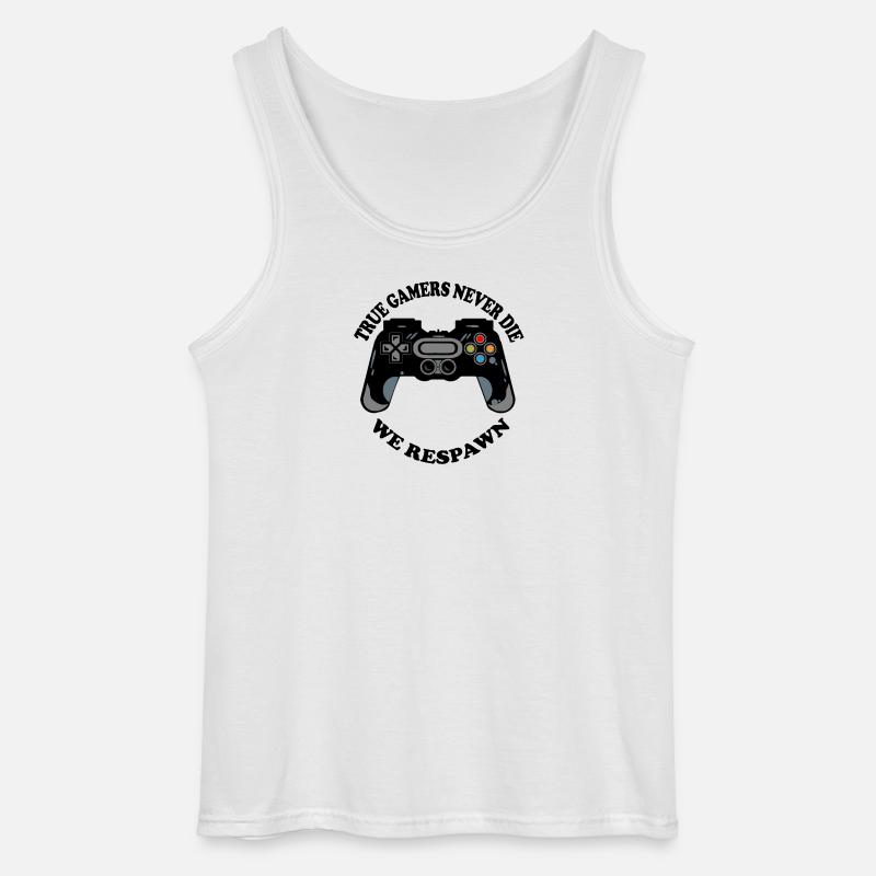 Gaming Krabbe mit Controller-Icons - Gildan Männer Tank Top - Weiß