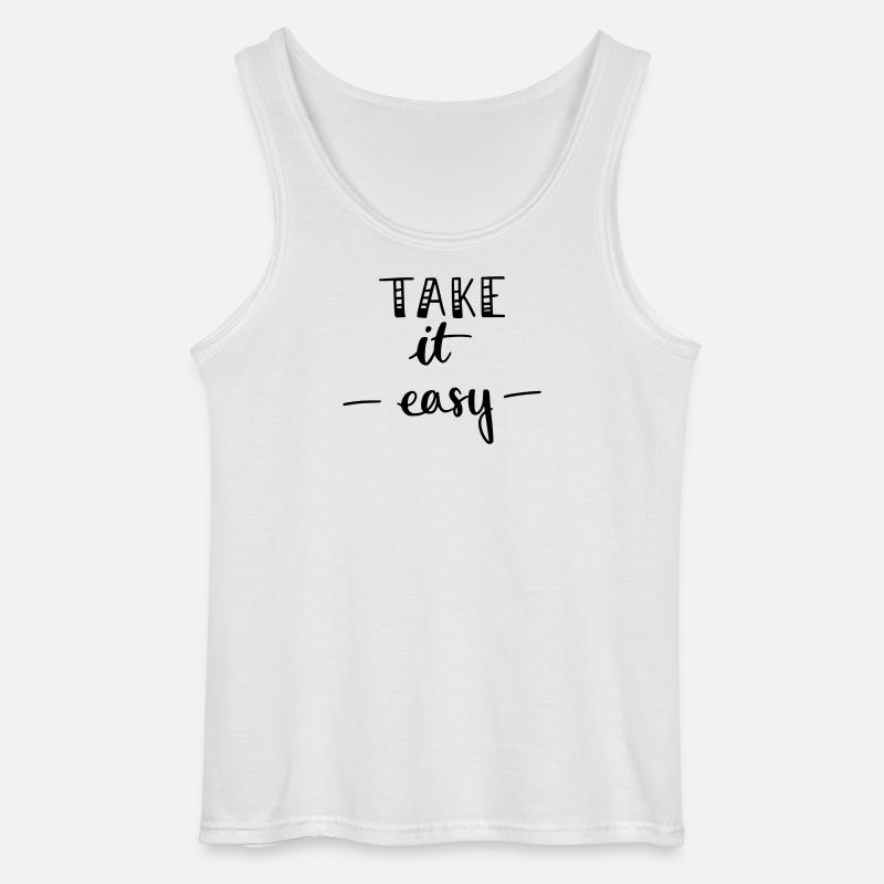 take it easy - Gildan Männer Tank Top - Weiß
