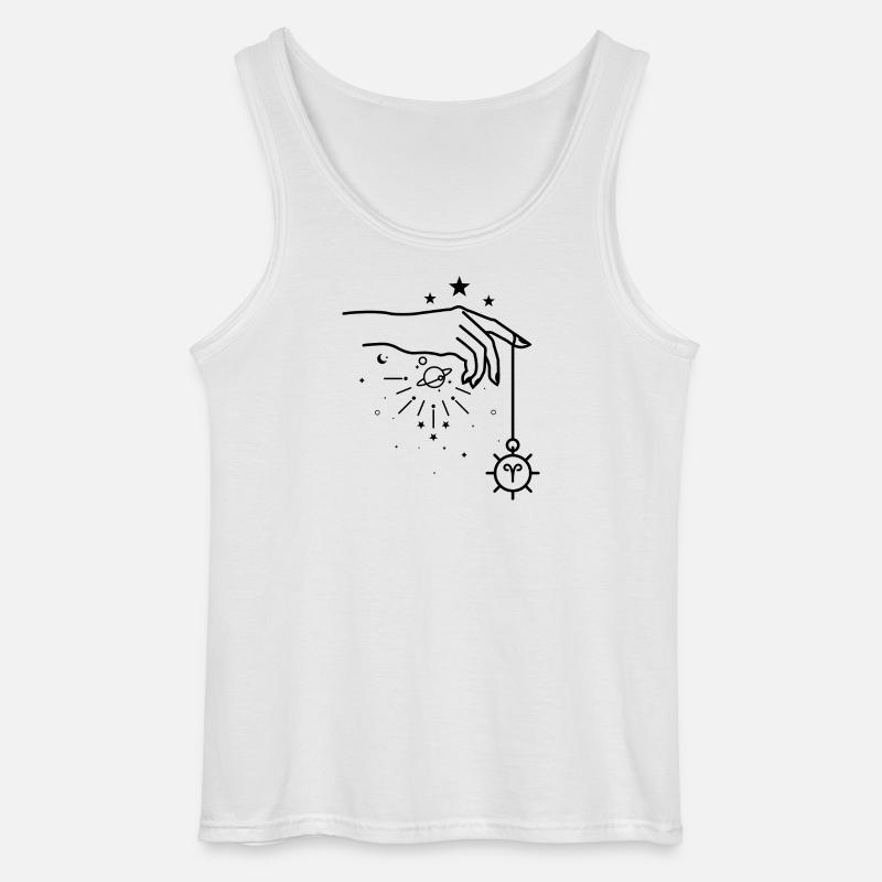 Widder Tierkreis-Astrologie - Gildan Männer Tank Top - Weiß
