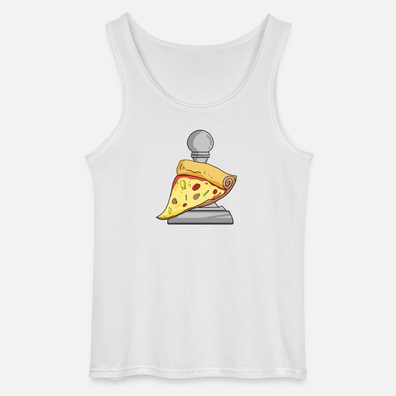 Schach und Pizza - Gildan Männer Tank Top - Weiß