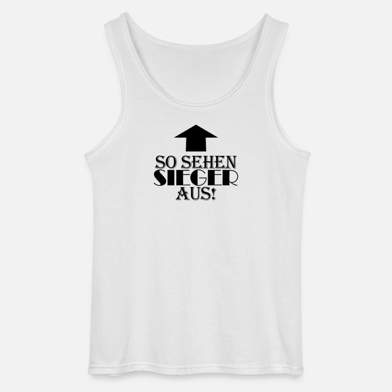 Sieger Erster Gewinner - Gildan Männer Tank Top - Weiß