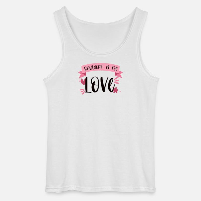 Bouldern Klettern Boulderin Berge Geschenk - Gildan Männer Tank Top - Weiß