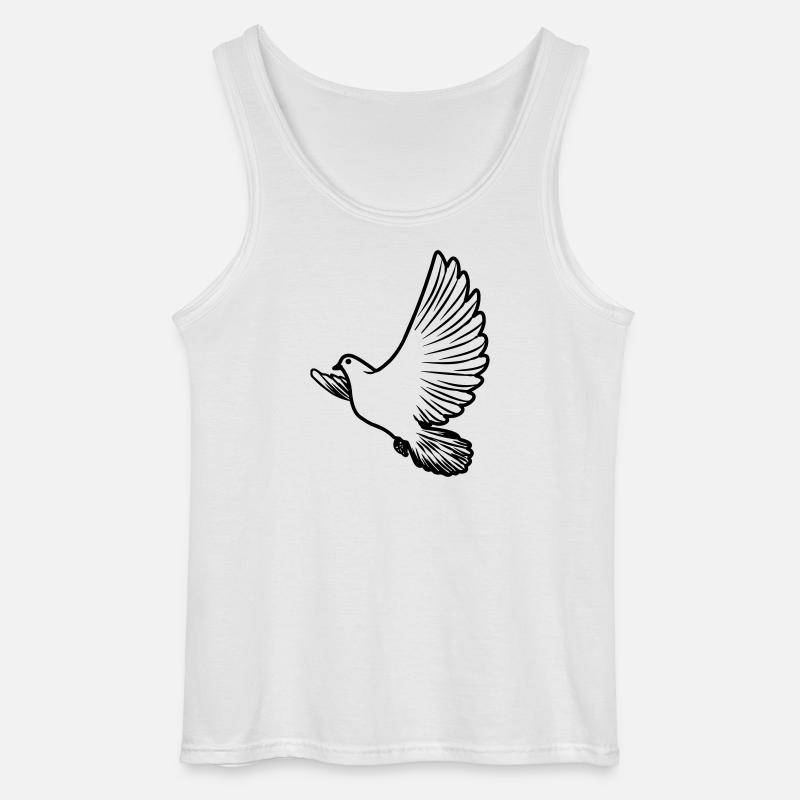 Transparente Friedenstaube - Gildan Männer Tank Top - Weiß