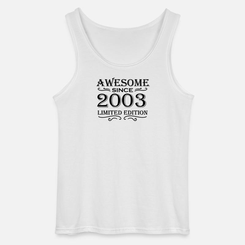 2003 - Born 2003 - Gildan Men’s Tank Top - white