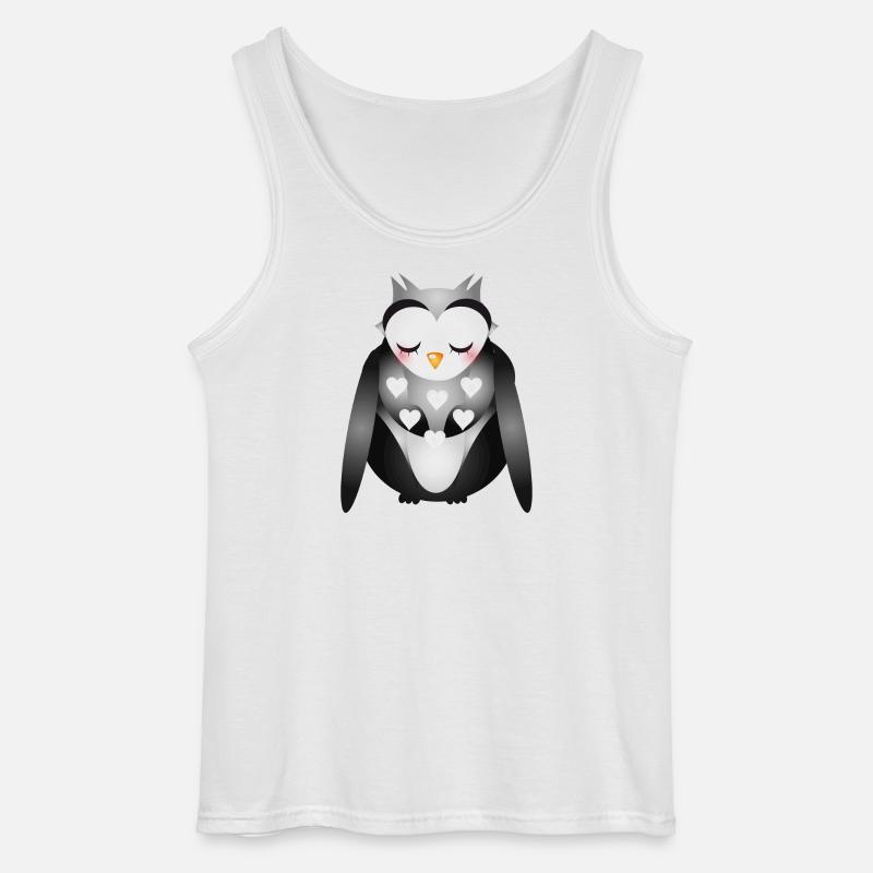 niedliche verträumte Eule - Gildan Männer Tank Top - Weiß