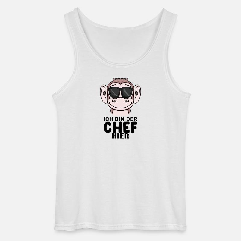 Cool Affe Chef - Gildan Männer Tank Top - Weiß