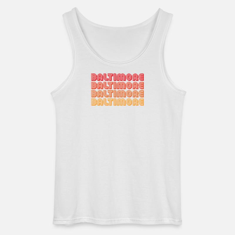 Baltimore Neon Gradient Repeats - Gildan Männer Tank Top - Weiß