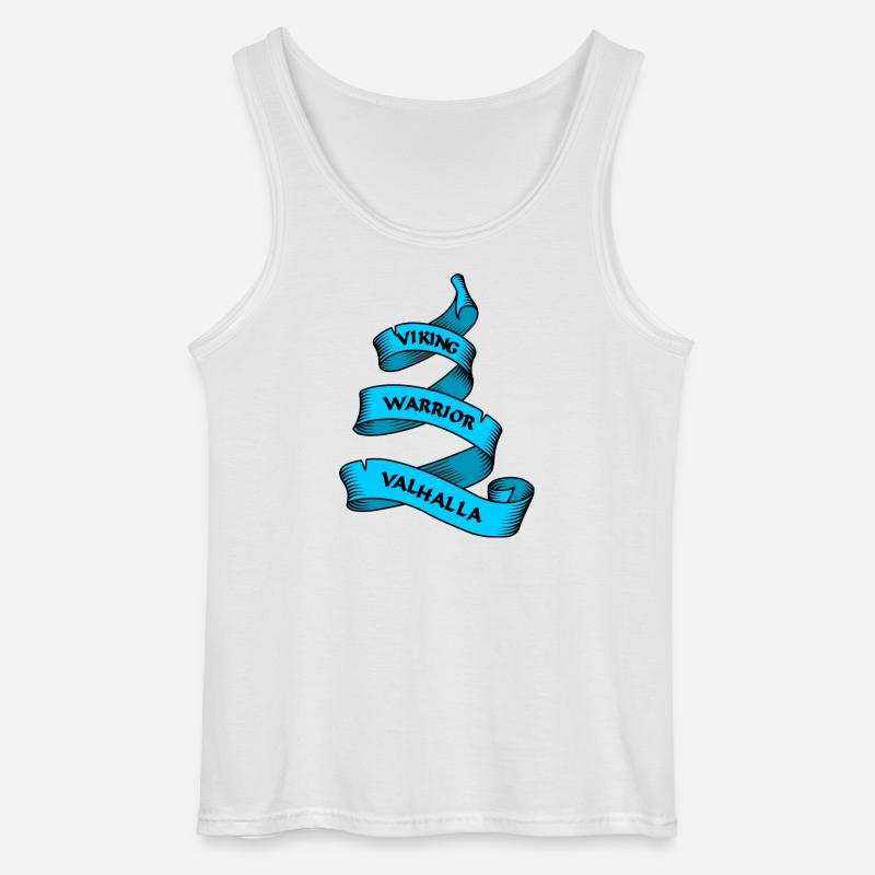 Wikinger Wimpel oder Banner blau - Gildan Männer Tank Top - Weiß