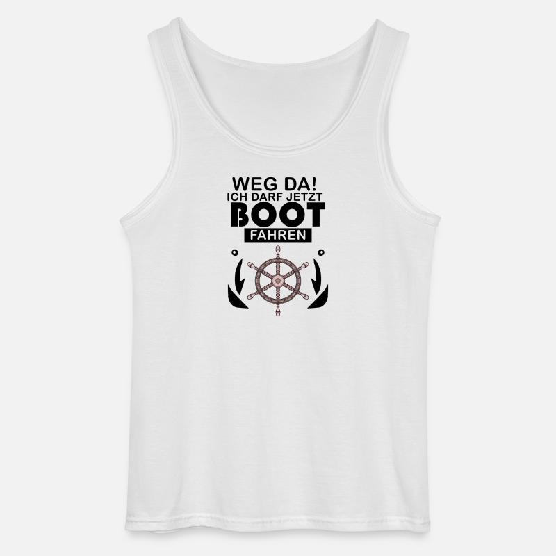 Bootsführerschein Motorboot Geschenk - Gildan Männer Tank Top - Weiß