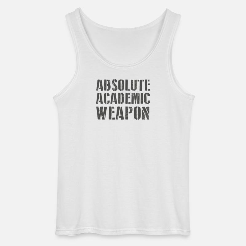 Studenten Absolute Academic Weapon - Gildan Männer Tank Top - Weiß