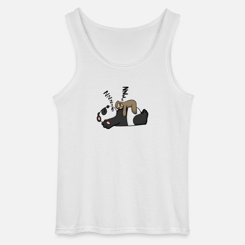 Faultier und Panda - Gildan Männer Tank Top - Weiß