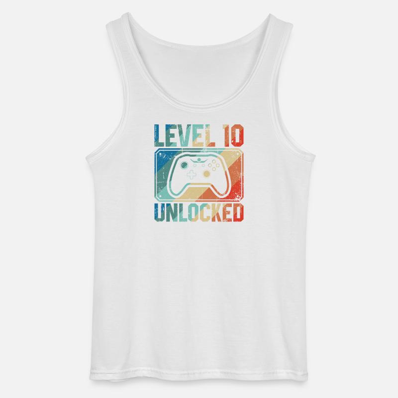 Level 10 freigeschalteter Controller - Gildan Männer Tank Top - Weiß