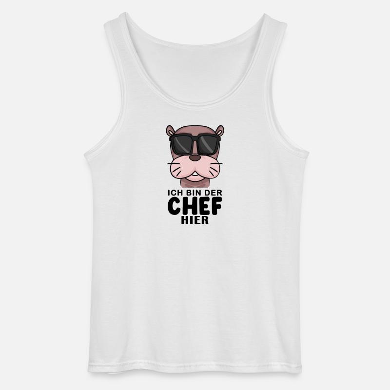 Cool Robbe Chef Spruch - Gildan Männer Tank Top - Weiß
