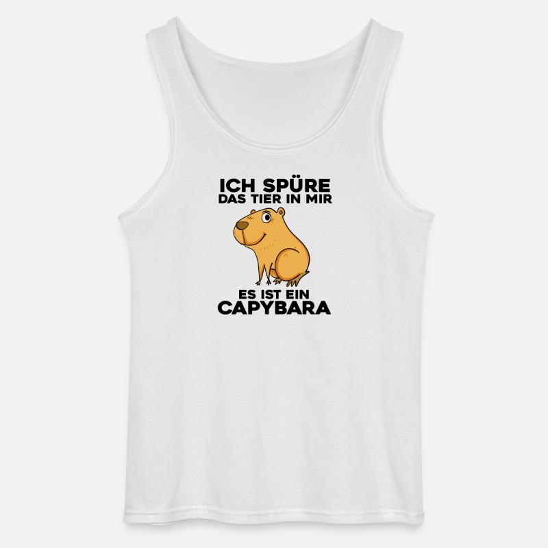 Capybara Wasserschwein Spruch Geschenk - Gildan Männer Tank Top - Weiß