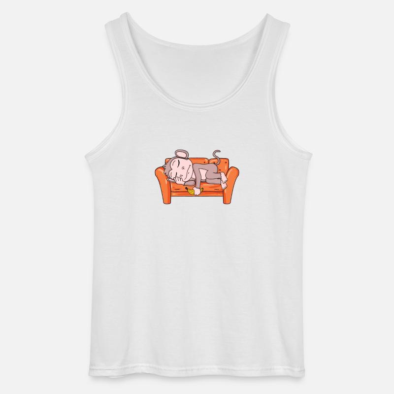 Affe - Gildan Männer Tank Top - Weiß