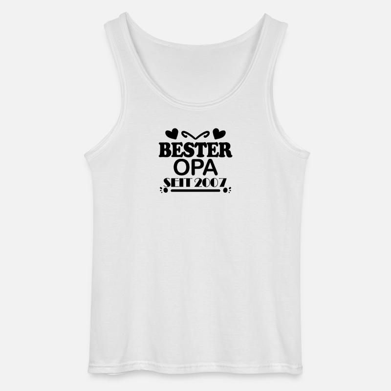Bester Opa seit 2007 - Gildan Männer Tank Top - Weiß