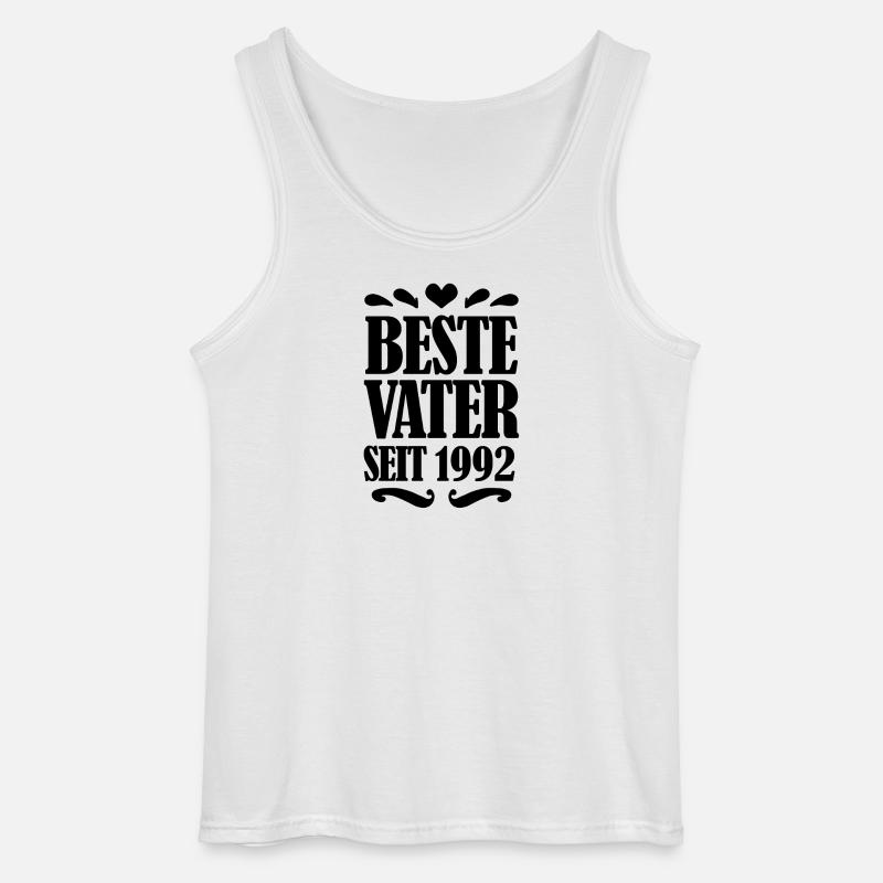Bester Vater seit 1992 - Gildan Männer Tank Top - Weiß