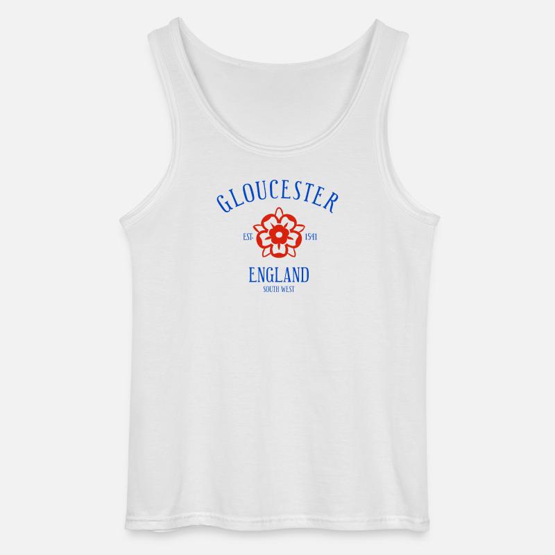 GLOUCESTER England - Gildan Männer Tank Top - Weiß