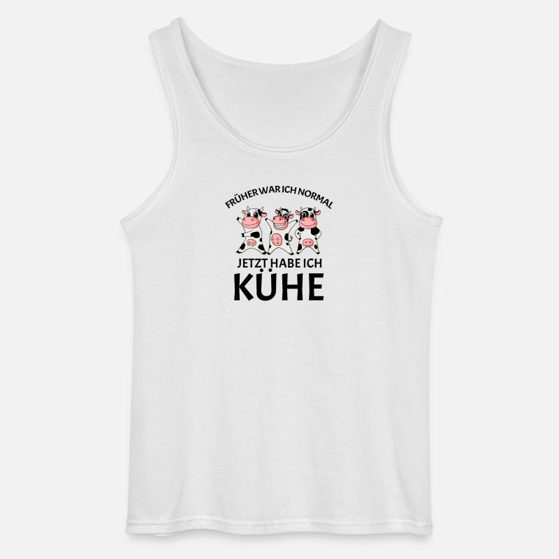 Kuh Kühe Rind - Gildan Männer Tank Top - Weiß