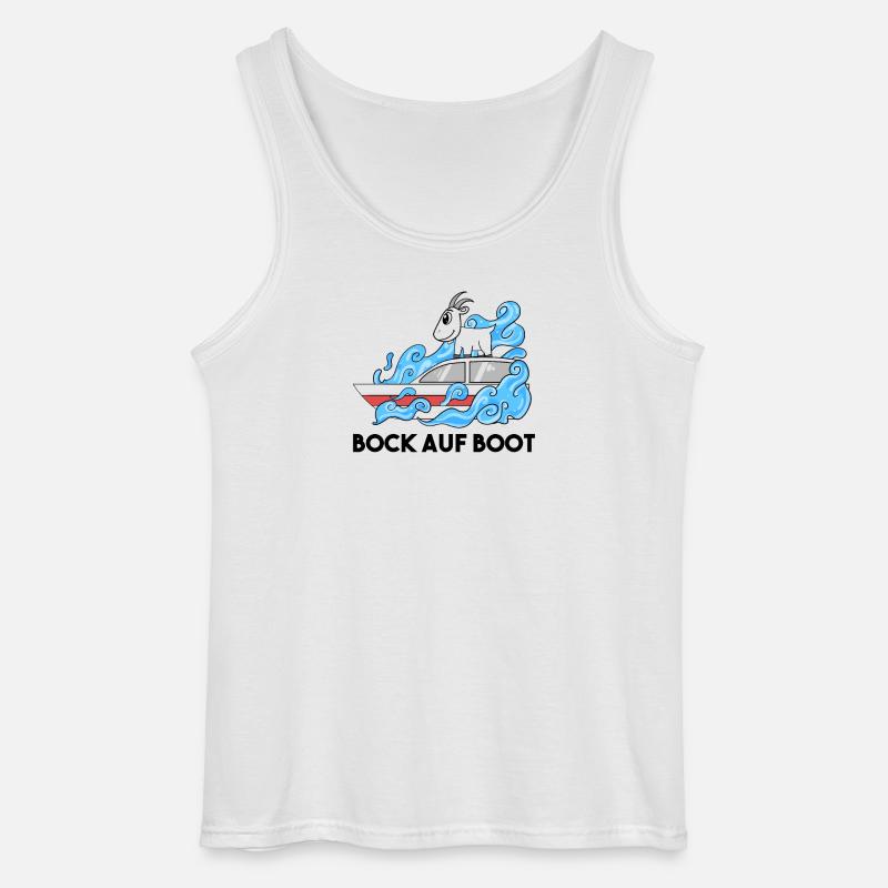 Ziege Boot Lustig - Gildan Männer Tank Top - Weiß