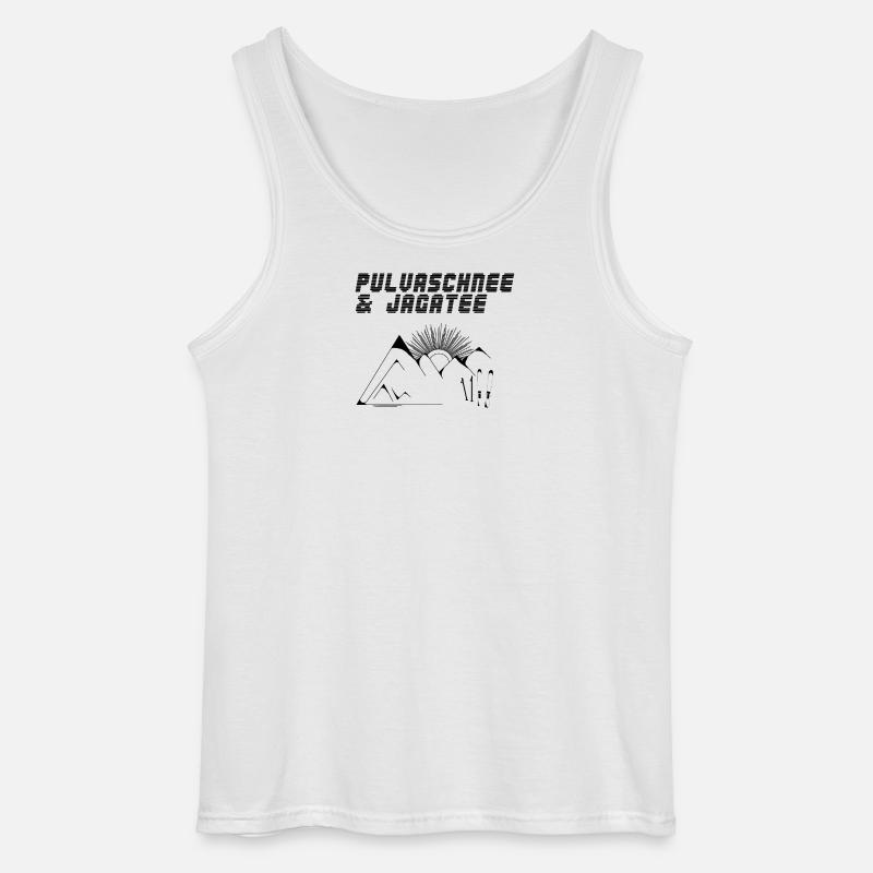 Pulvaschnee & Jagatee - Pulverschnee & Jägertee - Gildan Männer Tank Top - Weiß