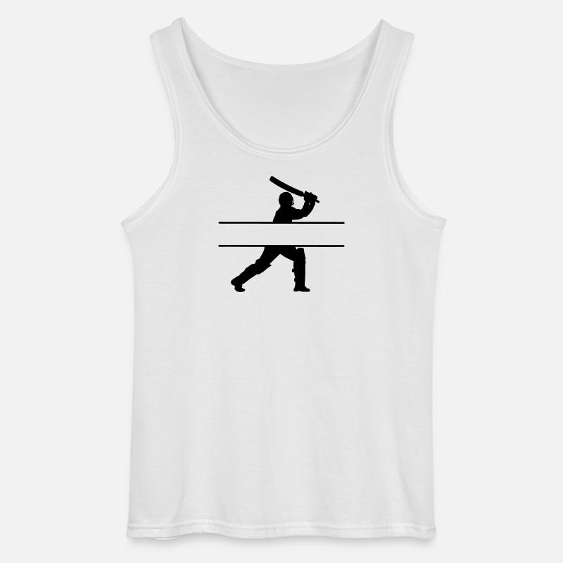 Cricket Eigenname Banner - Gildan Männer Tank Top - Weiß