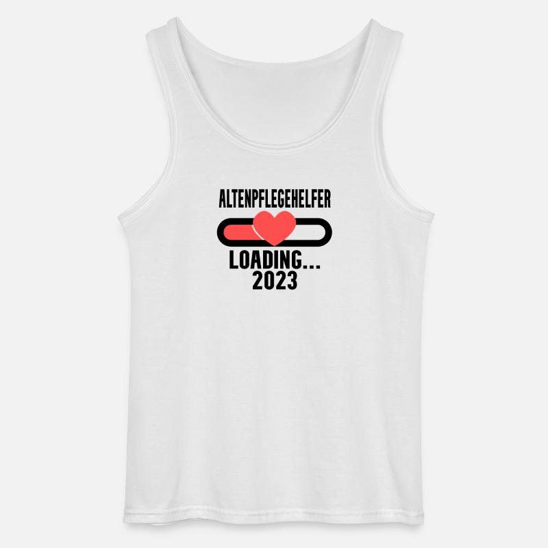 Altenpflegehelfer Beruf Loading 2023 - Gildan Männer Tank Top - Weiß