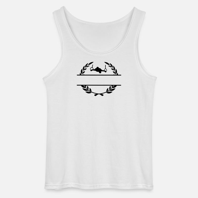 Lorbeerkranzwender in den Ringen - Gildan Männer Tank Top - Weiß