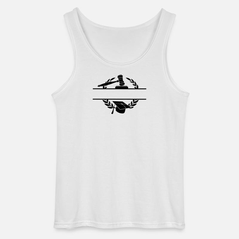 Anwaltsmonogramm mit Hut und Hammer - Gildan Männer Tank Top - Weiß