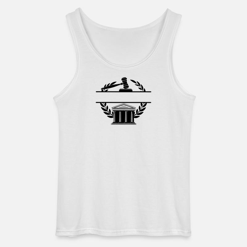 Anwaltsmonogramm Gerichtsgebäude - Gildan Männer Tank Top - Weiß