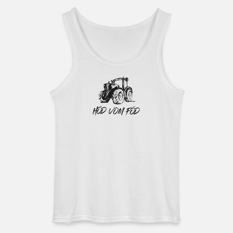 Höd vom Föd - Bauer, Spruch, Dialekt, Traktor - Gildan Männer Tank Top - Weiß